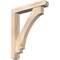 Ekena Millwork Imperial Craftsman Smooth Bracket w/ Offset Brace, Douglas Fir, 5 1/2"W x 32"D x 38"H BKT0604X32X38IMP04SDF - alternate 1